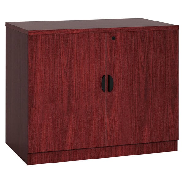 Boss N113-M Mahogany Laminate Storage Cabinet - 31" x 22" x 29 1/2"