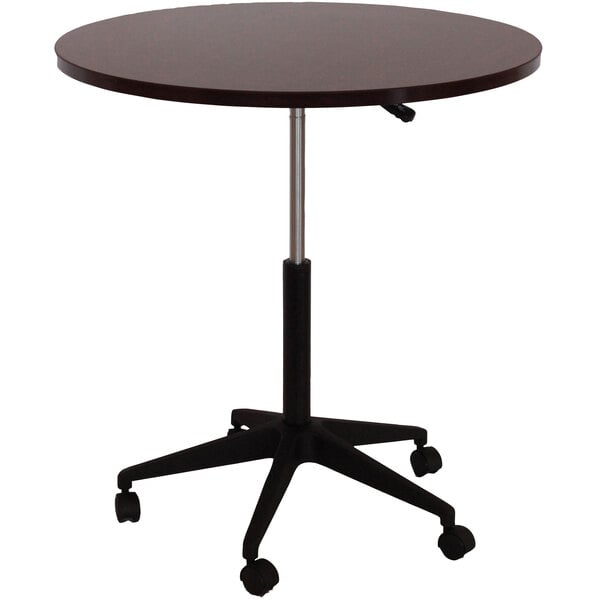 Boss N30-M Mahogany Laminate 32" Round Mobile Office Table