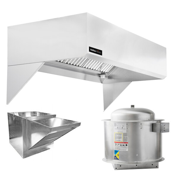 Halifax SCHP748 Type 1 Commercial Kitchen Hood System with Short Cycle Makeup Air - 7' x 48"