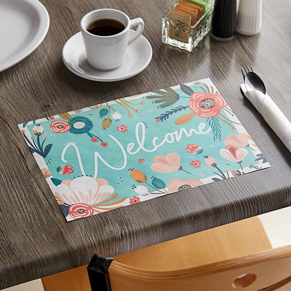 Choice 10" x 14" Welcome Paper Placemat   - 1000/Case
