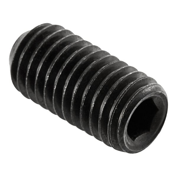 A black, fully threaded bolt with a hexagonal socket head.