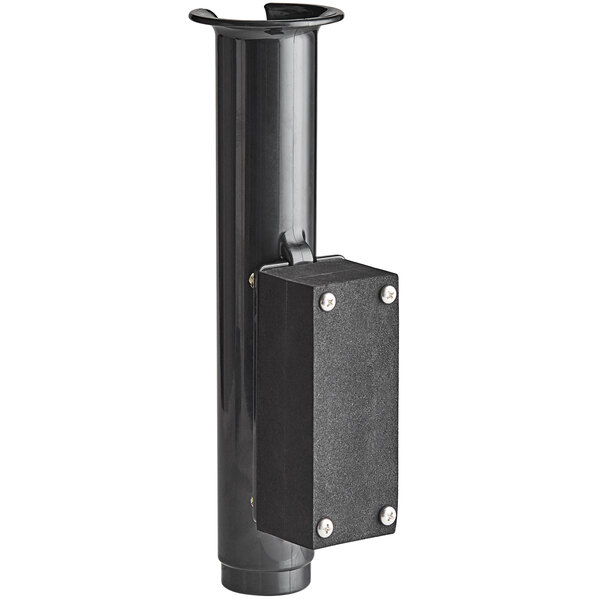 A black metal CaterGator fishing rod holder pole with a rectangular black plastic cover.