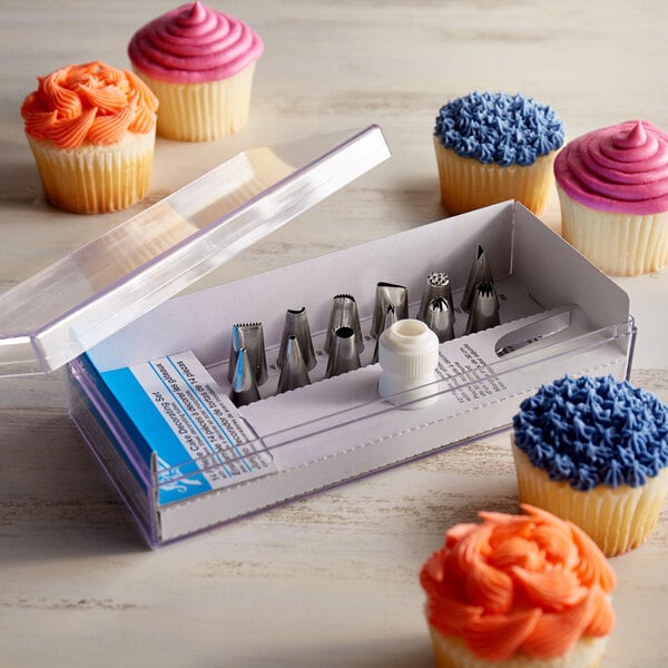 Ateco 333 14-Piece Stainless Steel Piping Tip Cake Decorating Set
