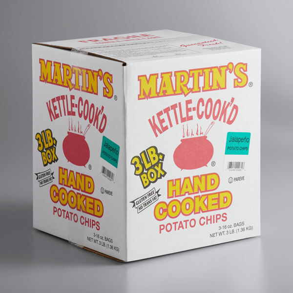 Martin's 3 lb. Box of Jalapeno KettleCook'd Potato Chips