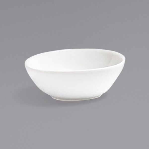 A white Front of the House porcelain ramekin.