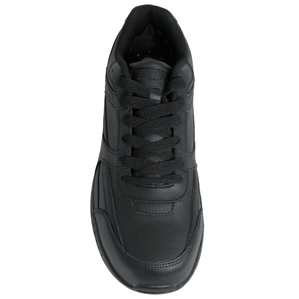 Genuine Grip 1010 Men's Black Leather Athletic Non Slip Shoe