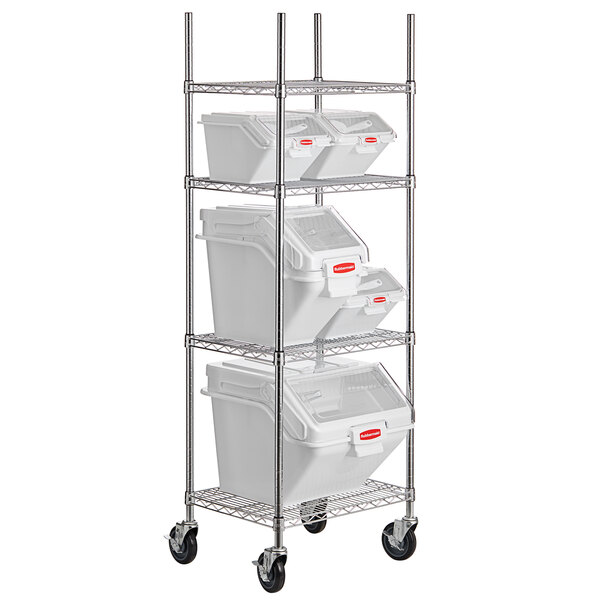 Rubbermaid 18" x 24" Ingredient Bin Shelving Kit with 5 Shelf