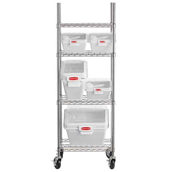 Rubbermaid 18" x 24" Ingredient Bin Shelving Kit with 5 Shelf
