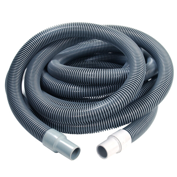 A coiled Sandia Sniper vacuum hose with two white tube cuffs.