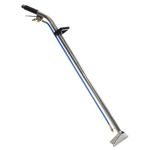 A Sandia stainless steel spotter wand with a blue hose