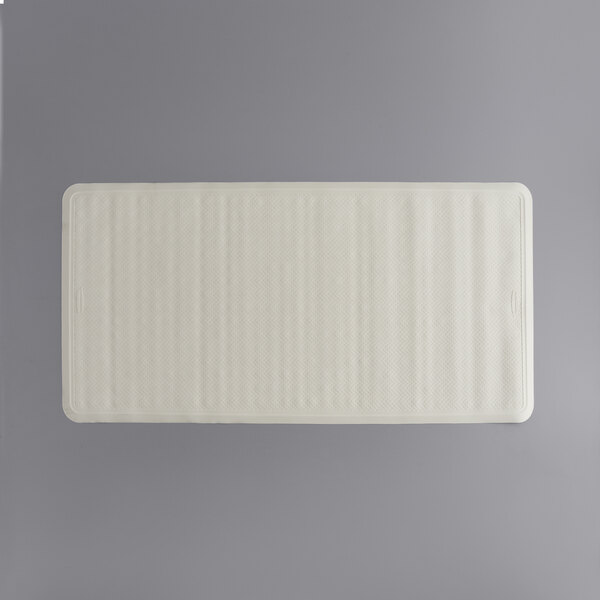 A white Rubbermaid Safti-Grip shower mat.