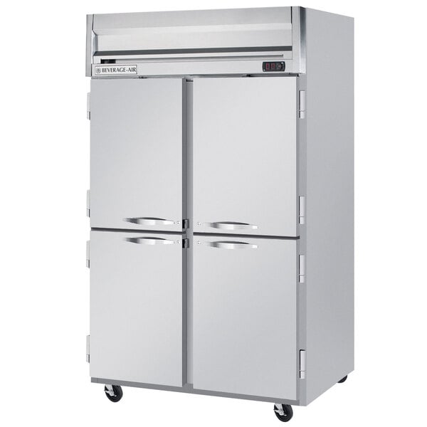 A Beverage-Air Horizon Series reach-in freezer with two half doors.