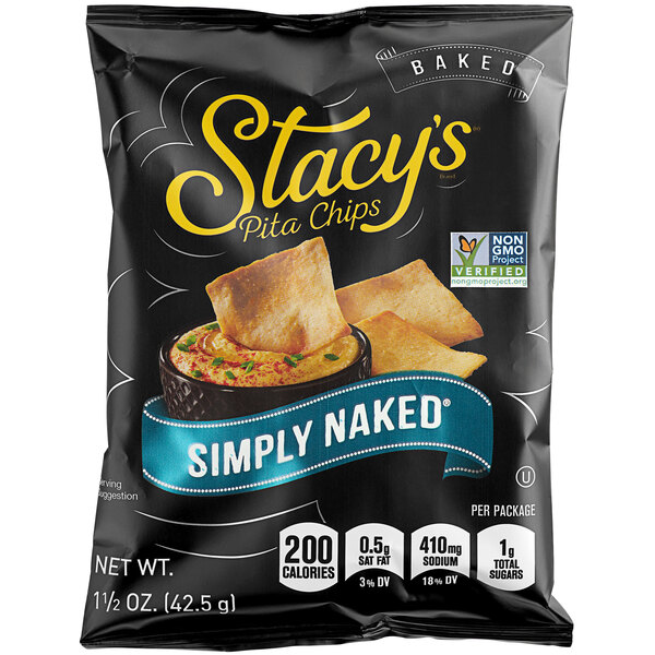 Stacy's Individual Bags of Simply Naked Pita Chips 1.5 oz. 24/Case