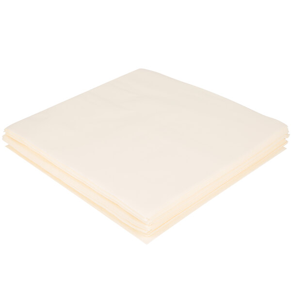 Ecru / Ivory Flat Pack LinenLike Napkin, 16" x 16" Hoffmaster 125050