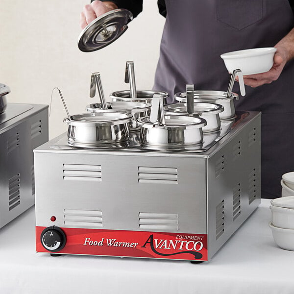 Avantco W50 12 x 20 Full Size Electric Countertop Food Warmer / Topping  Station with (6) 2