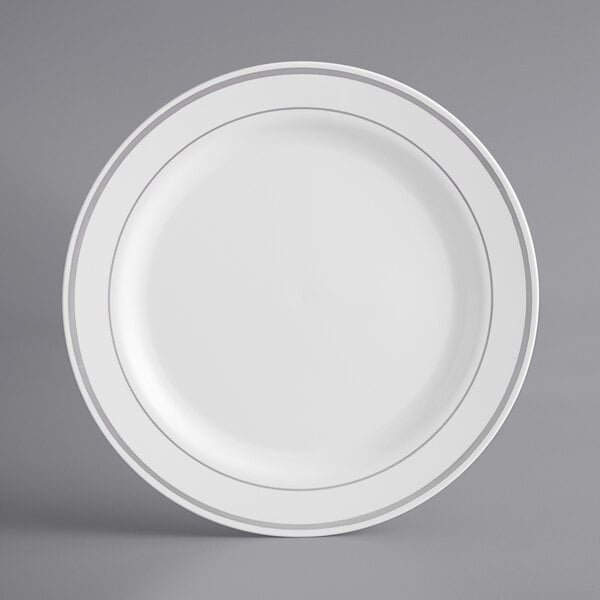 Details about   9" Silver Plastic Plate 10 Count 