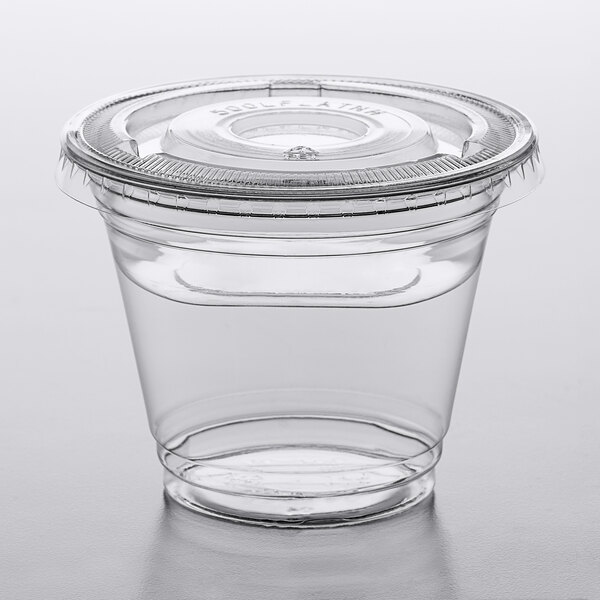 YOCUP Clear Strawless Sipper Dome Lid For 12-24 oz PET Cups - 1000/Case