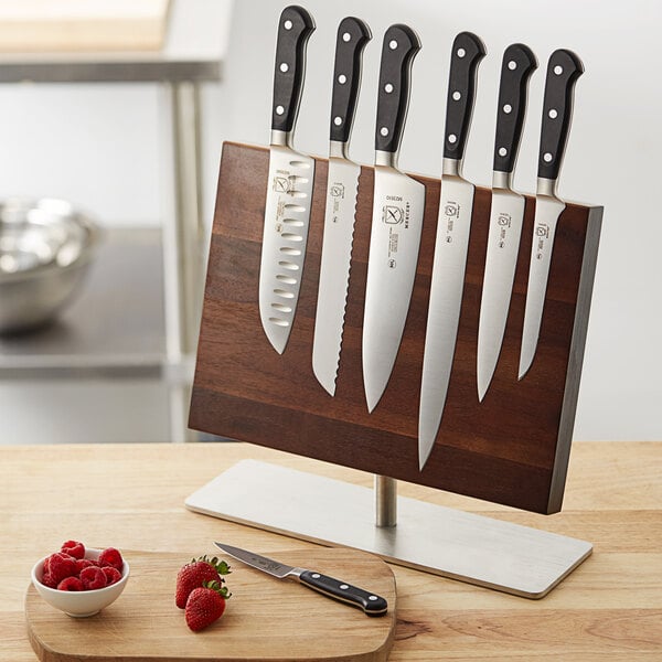 Mercer Culinary M21941 Renaissance® 8-Piece Knife Set and Acacia Magnetic  Board with Stainless Steel