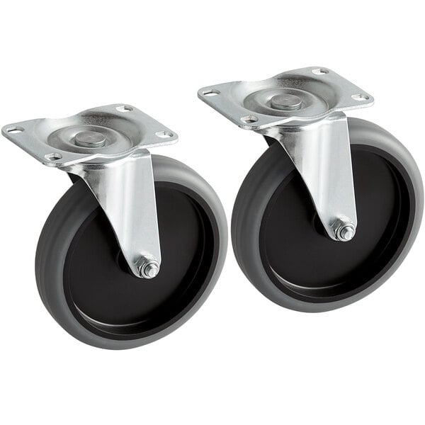Carlisle UCC401800 5" Replacement Swivel Caster for Utility Carts   - 2/Pack