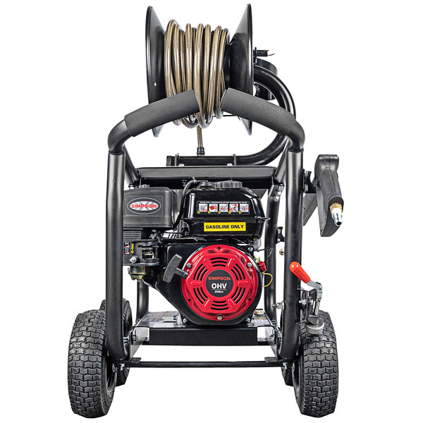 Simpson 65202 Super Pro Pressure Washer with Roll Cage, CRX Engine, and 25' Hose 3600 PSI; 2.5 GPM
