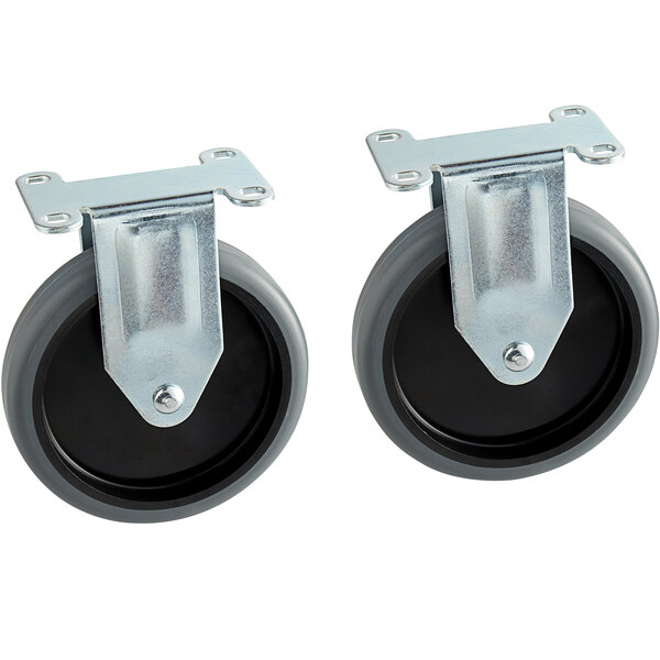 Carlisle UCC452500 5" Replacement Fixed Caster for UC401823 and UC452523 Utility Carts   - 2/Pack