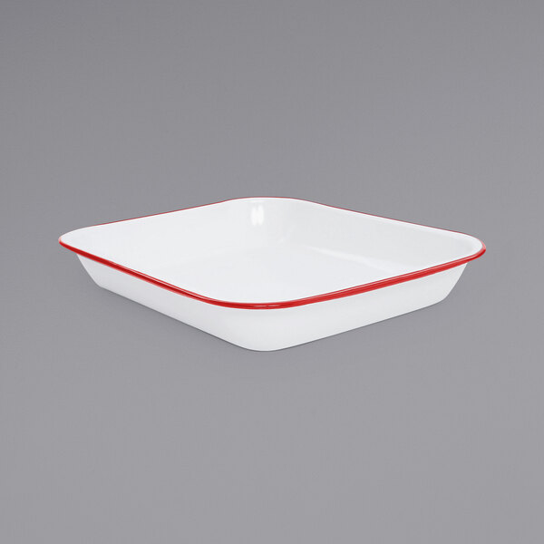 Red Enamelware Pot Porcelain Enamel Cookware