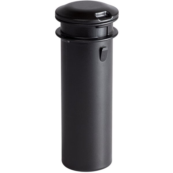 A black cylinder with a black lid.