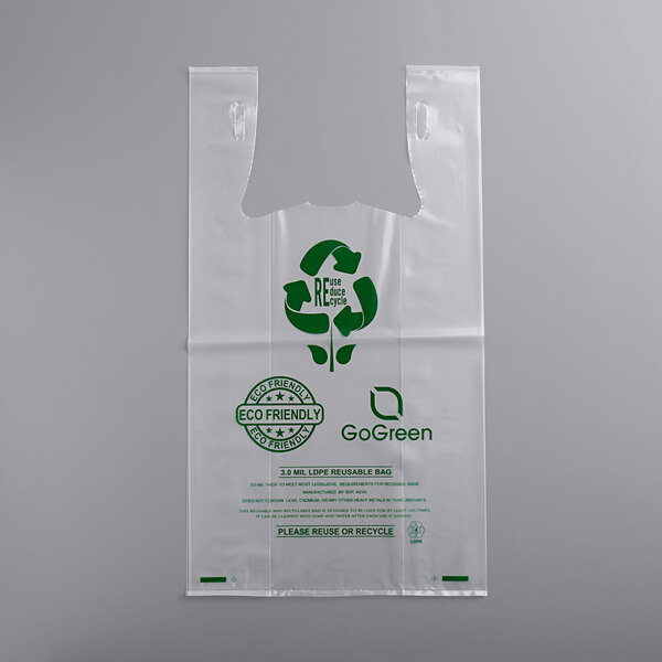 CHOICE Large 21x6.5x11.5 Clear Plastic T-Shirt Bags – 2.25 Mil Heavy Duty (1/6 Bale)