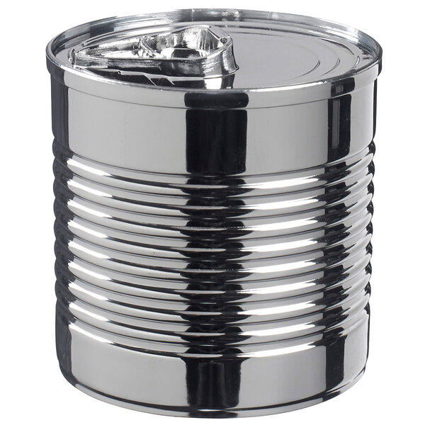 TIN CAN DESSERT SILVER CONTAINERS WITH LID - DISPOSABLE