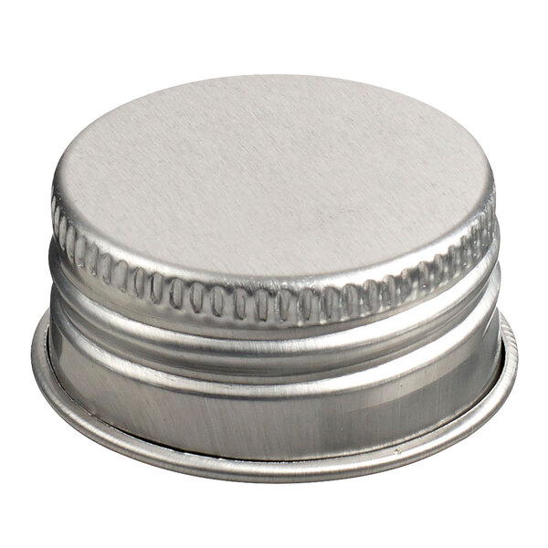 A close-up of a Solia aluminum cap with a round top.