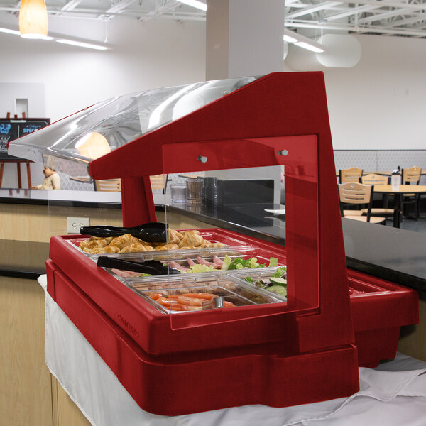 Cambro BBR480158 48" x 24" x 25" Red Buffet / Salad Bar with Free