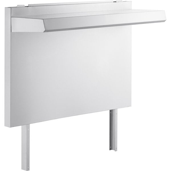 A white metal back panel for Cooking Performance Group S36 series ranges.