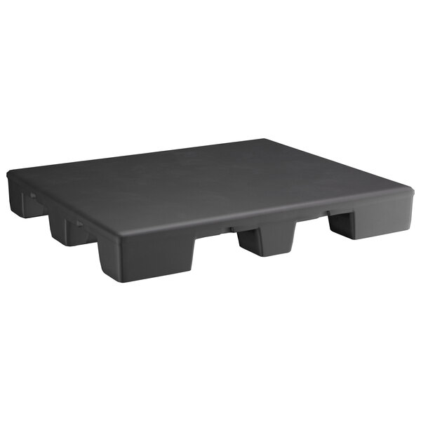 A black plastic rectangular end cap with four compartments.