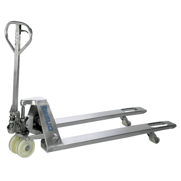 Wesco Industrial Products 272855 Galvanized Pallet Truck with 27" x 48" Forks - 5500 lb. Capacity
