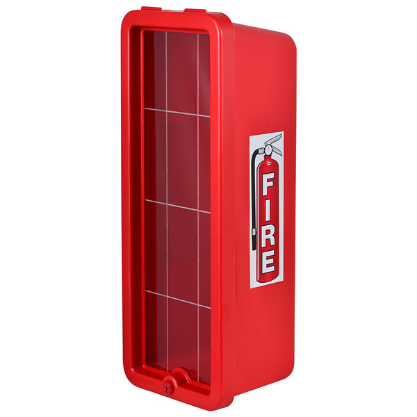 Cato 11051-O Chief Red Surface-Mounted Fire Extinguisher Cabinet for 10 lb. Fire Extinguishers