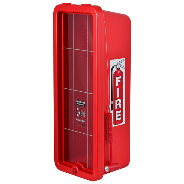 Cato 11051-H Chief Red Surface-Mounted Fire Extinguisher Cabinet with Hammer Attachment for 10 lb. Fire Extinguishers