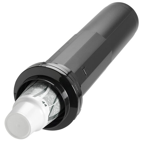A black tube with a white tube inside used for Modular Simpli-Size In-Counter Cup Dispensers.