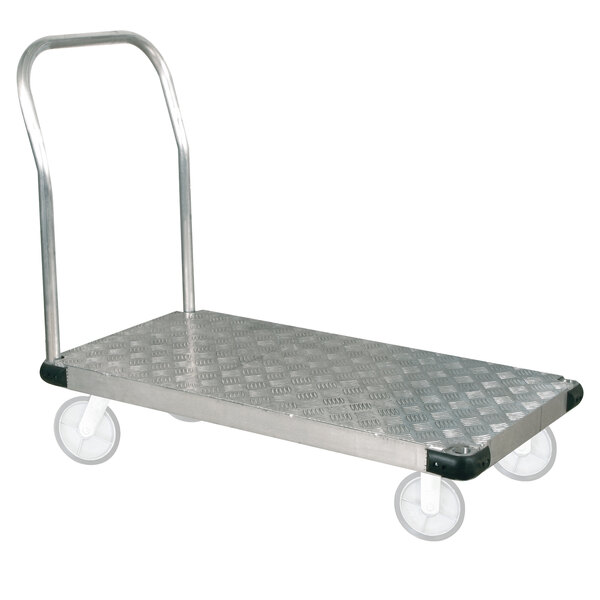 Wesco Industrial Products 273606 25" x 49" 1200 lb. Capacity Thrifty Plate Aluminum Platform Truck
