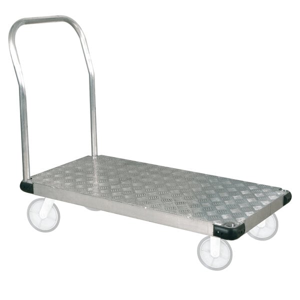 Wesco Industrial Products 273604 31" x 61" Thrifty Plate Commercial Aluminum Platform Truck - 2400 lb. Capacity