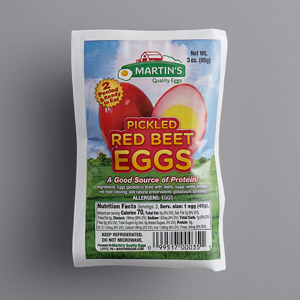 Martin's Quality Eggs 2Pack PA Dutch Pickled Red Beet Hard Cooked Eggs