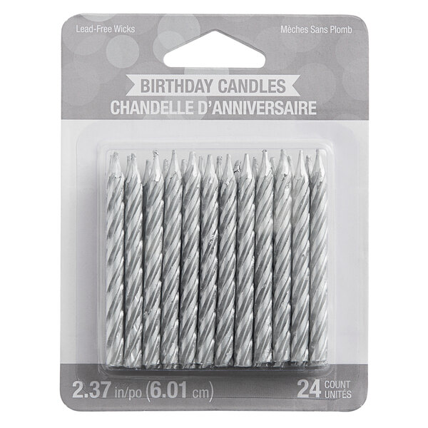 Silver Spiral Candles
