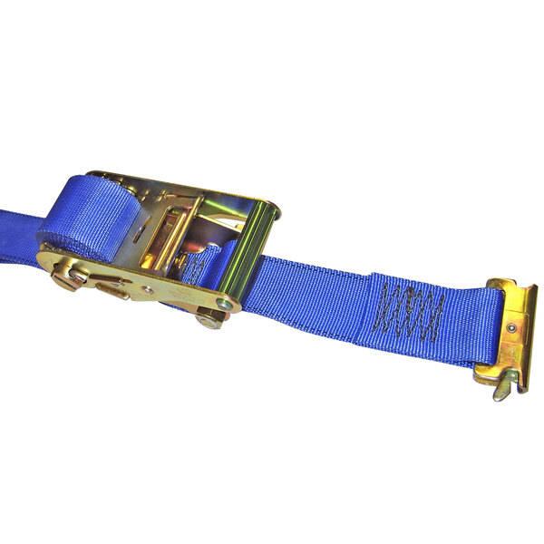 A blue strap with a metal clasp.