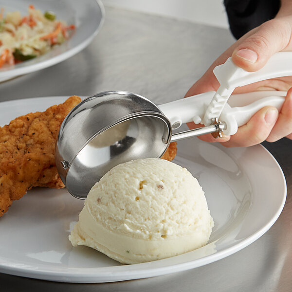 Stainless Steel Ice Cream Scoop with Trigger Lever and Comfort