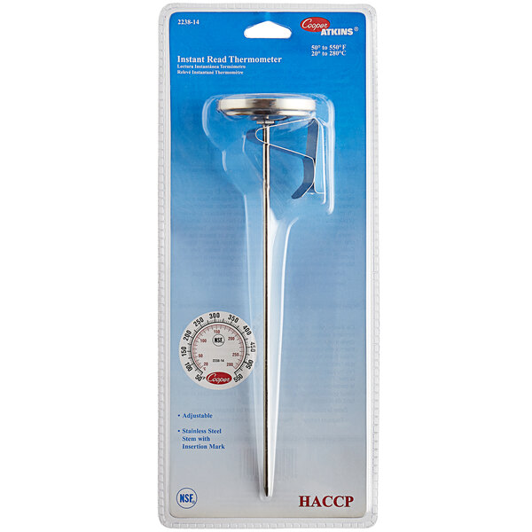 CooperAtkins 2238143 8" Instant Read Probe Dial Thermometer, 50 to