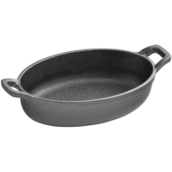cast iron pan oval mini serving dish –
