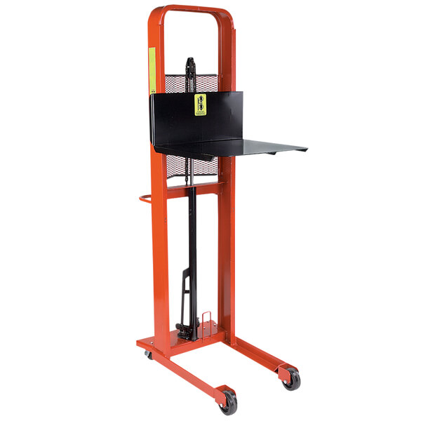 Wesco Industrial Products 260033 Standard Series 1000 lb. Hydraulic Platform Stacker with 24" x 24" Platform and 68" Lift Height