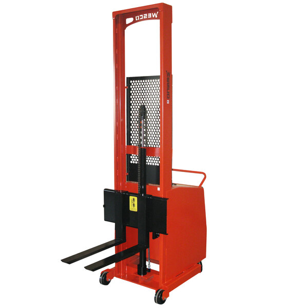 Wesco Industrial Products 261037 1000 lb. Counter Balance Powered Stacker with 56" Lift Height