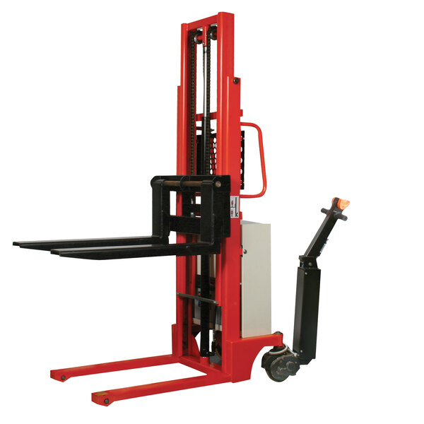 Wesco Industrial Products 272943 2200 lb. Power Drive Fork Stacker with 98 1/4" Lift Height