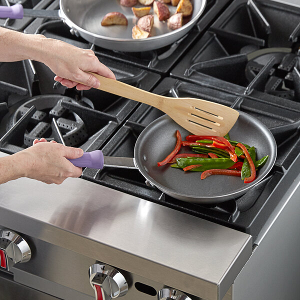 Choice 8 Aluminum Non-Stick Fry Pan with Purple Allergen-Free Silicone  Handle