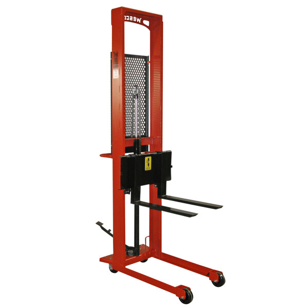 Wesco Industrial Products 260037 Standard Series 1000 lb. Fork Stacker with 25" Forks and 76" Lift Height